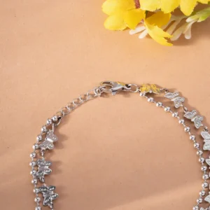 Delicate Butterfly Bead Layer Bracelet